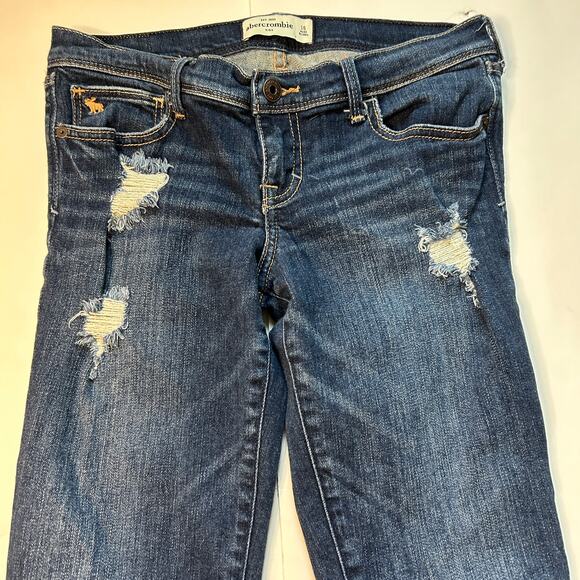 Abercrombie Kids Girls Distressed Straight Leg Jeans 16Y - Picture 2 of 4